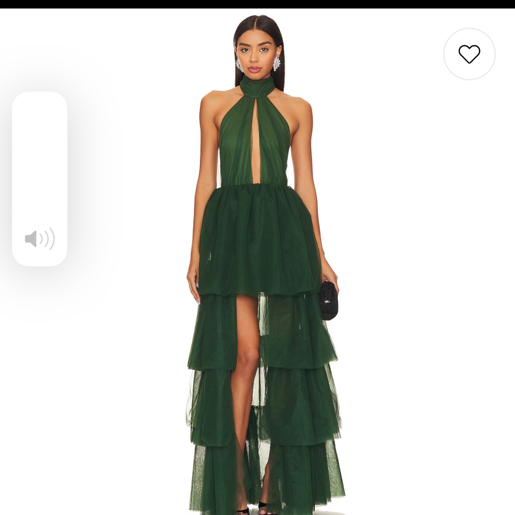 Revolve Dress With Tulle And A Beautiful Green Color